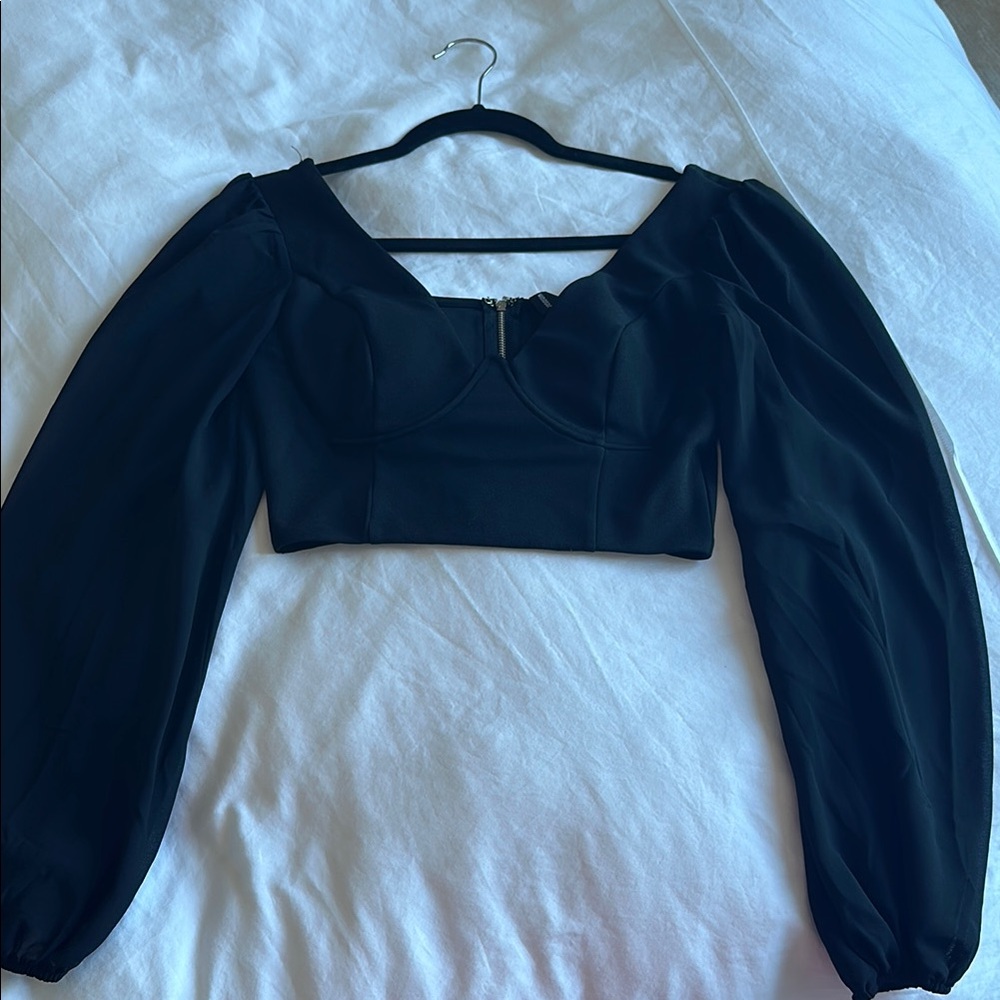 Cropped dress shirt